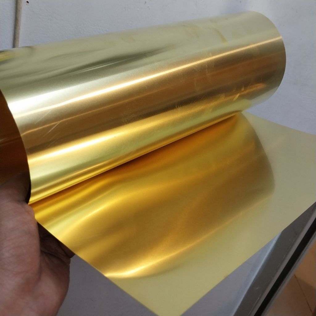 Plat kuningan lembaran 0.2mm x 8cm x 80cm