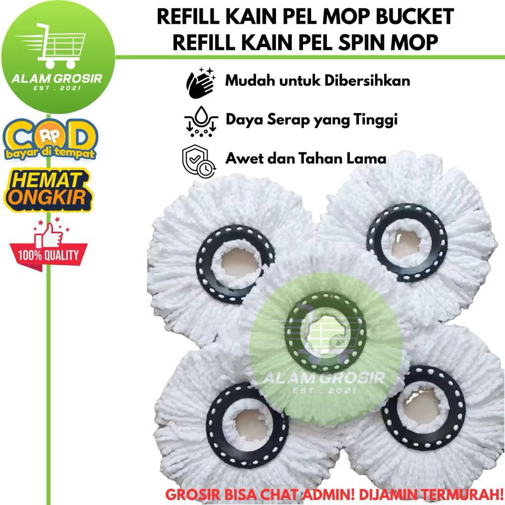 REFILL KAIN PEL LANTAI / KAIN PEL / PEL PUTAR OTOMATIS/ REFILL PEL LANTAI OTOMATIS