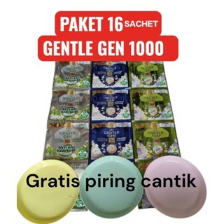 Gentle Gen Renceng( Dapat 16 Sachet ) +piring cantik Gentle Gen Sabun Cuci Baju Sachet / Gentlegen R