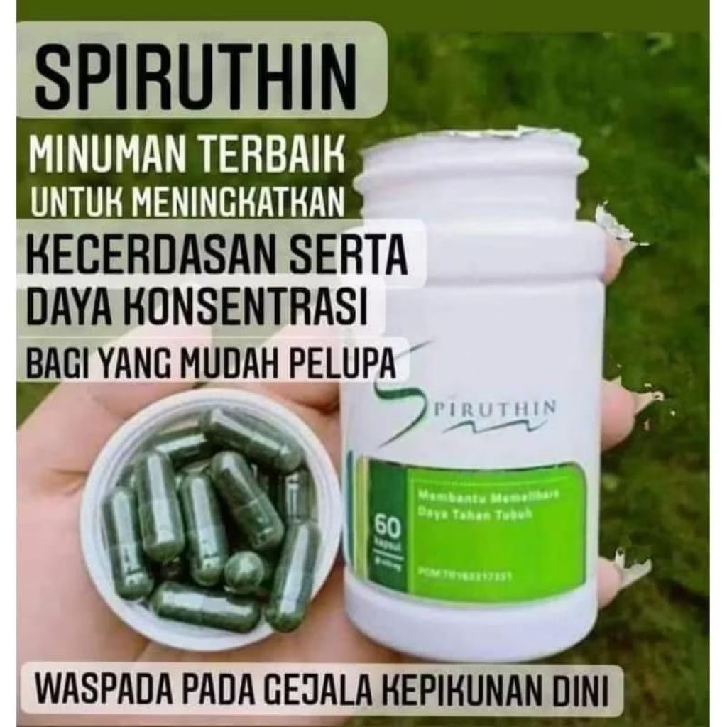 SPIRULINA_BPOM_SPIRUTIN_SPIRUTIN ORIGINAL HWI 100%_superfood_SPIRUTIN_MENCERDASKAN OTAK