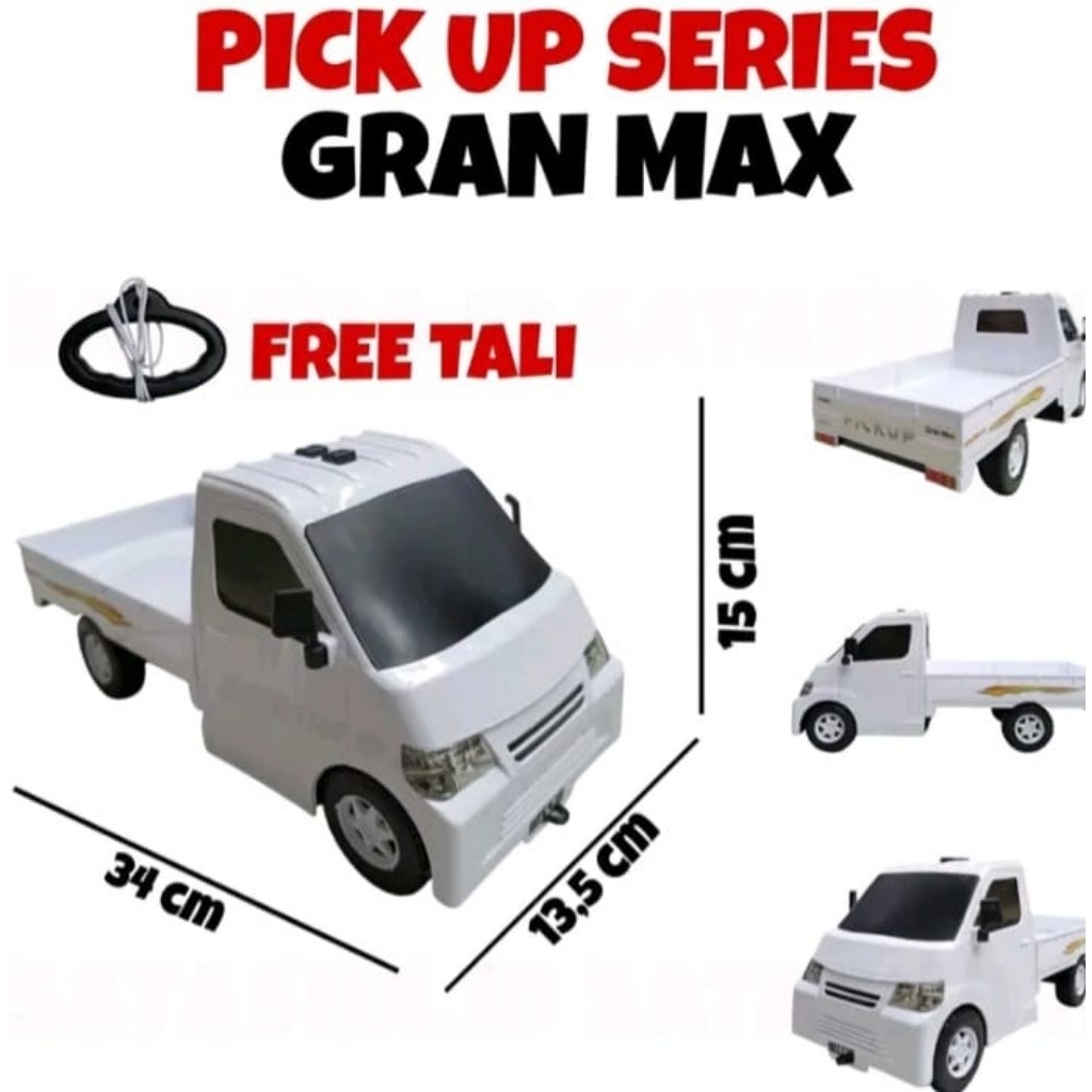 RIA TOYS Mainan Mobil Pickup GRANDMAX FREE TALI / Mainan Mobil Telolet Basuri OK GAS / Mainan Terbar