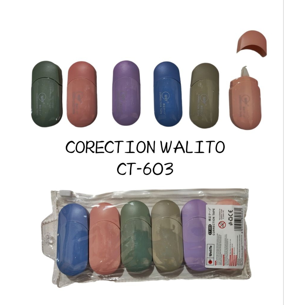 

Tip Ex / Correction Tape Walito CT603 Kertas / Set ( 6 Pcs )