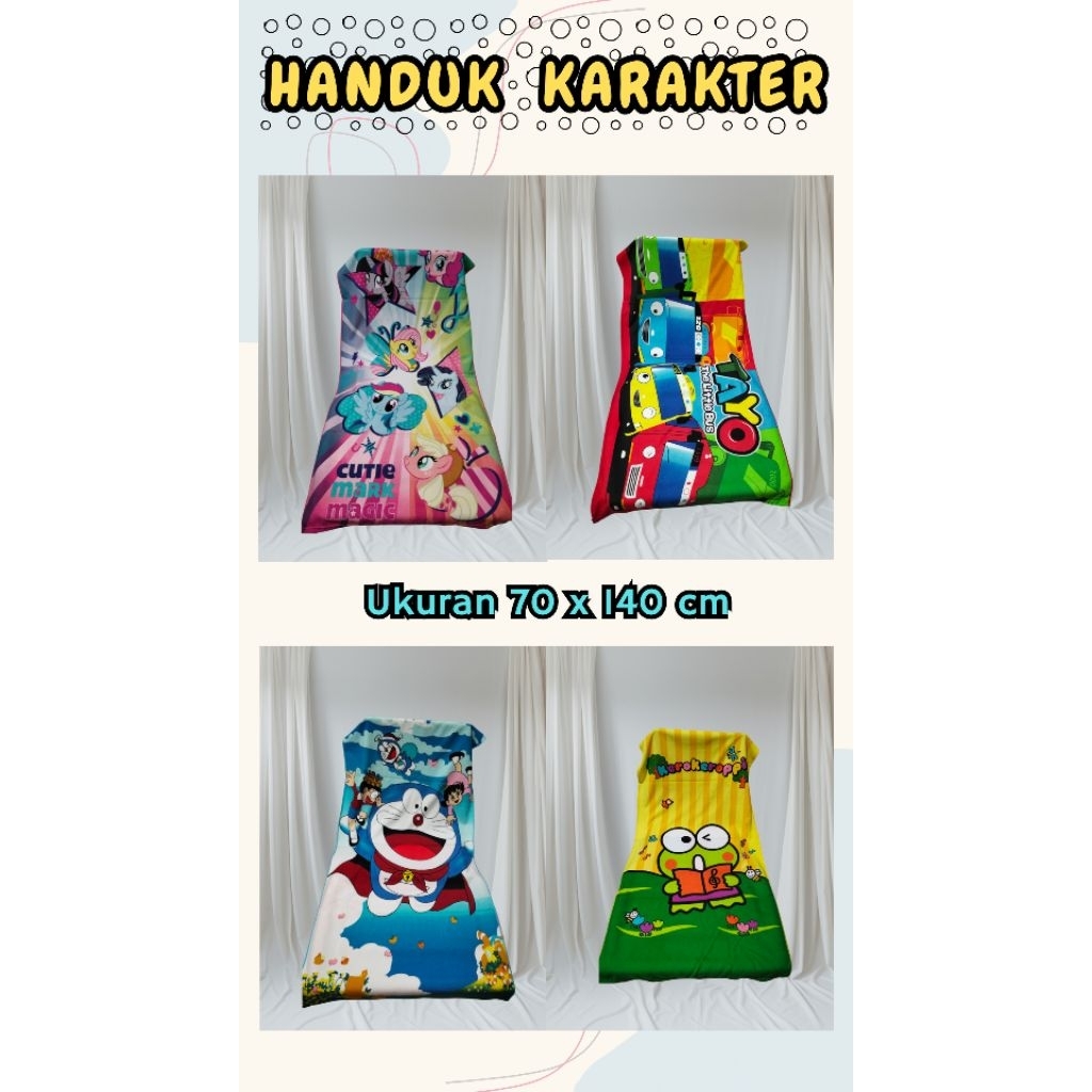 Handuk Mandi Karakter || Handuk anak || handuk Dewasa