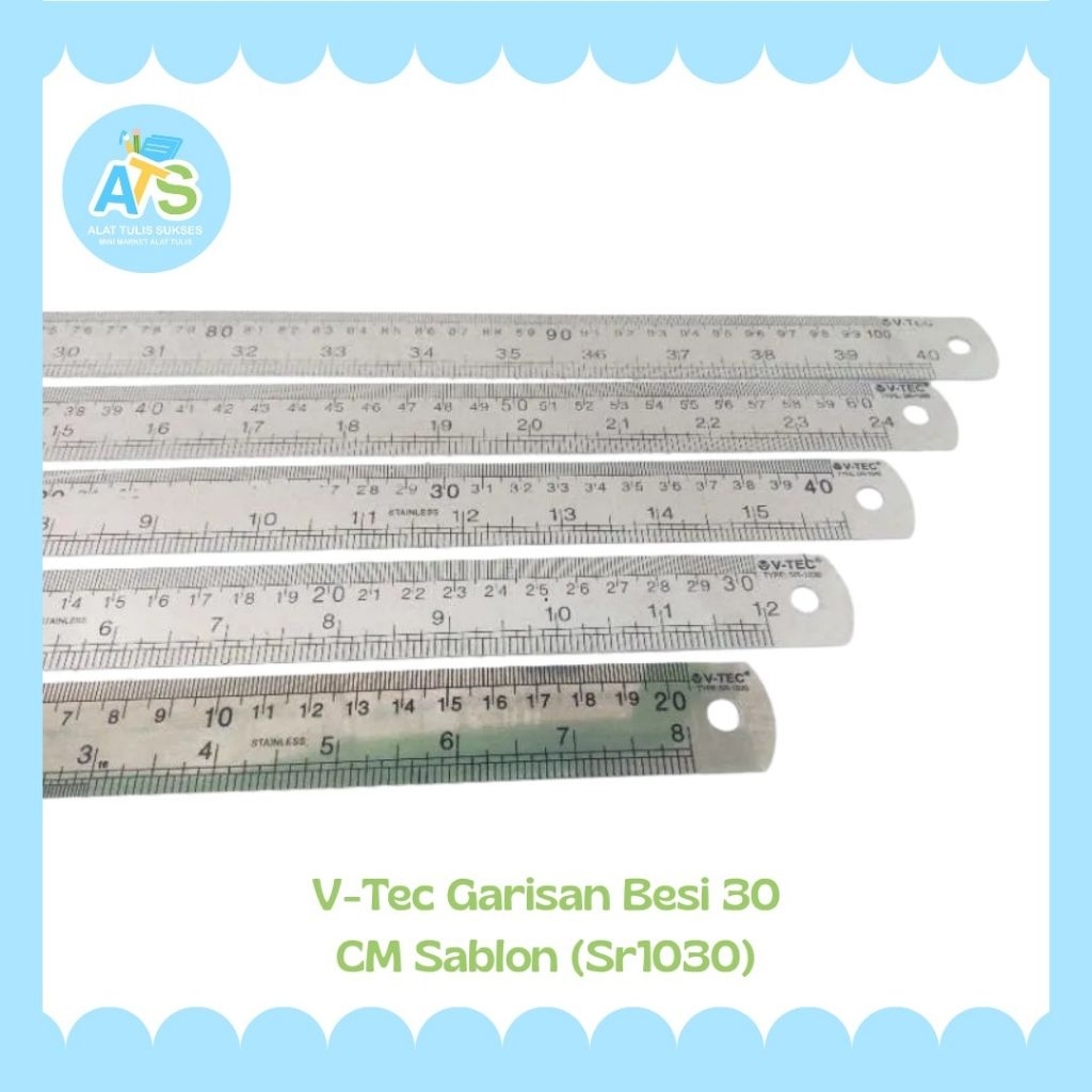 

v-tec garisan besi 30 cm sablon (sr1030)
