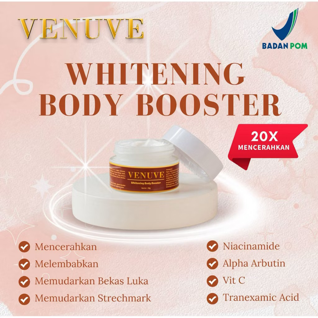 (VENUVE) Bibit pemutih Badan 20x Mencerahkan | Bibit Pemutih BPOM | Pemutih Badan Bpom