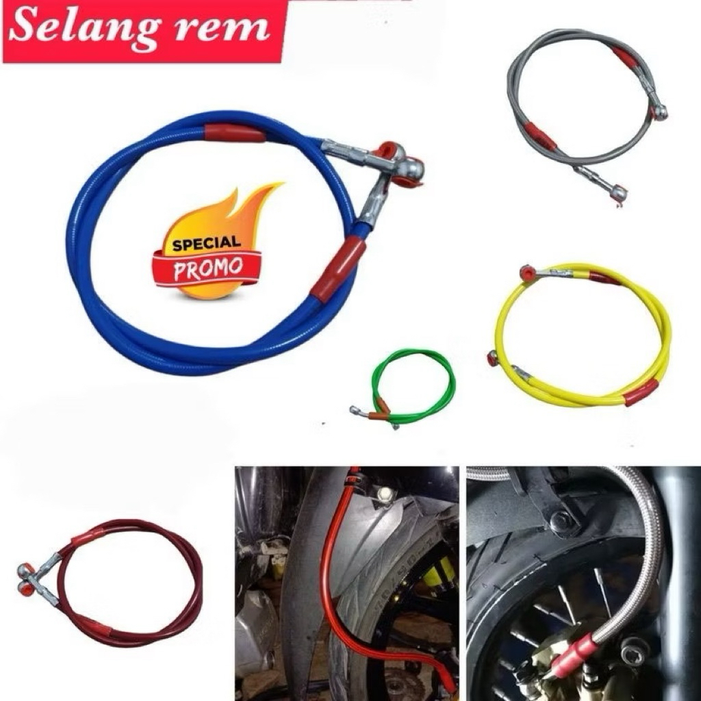 Selang Rem  Depan Belakang Warna 60 CM 95 CM 130 CM 215 CM / Selang rem variasi mio beat vario scopy