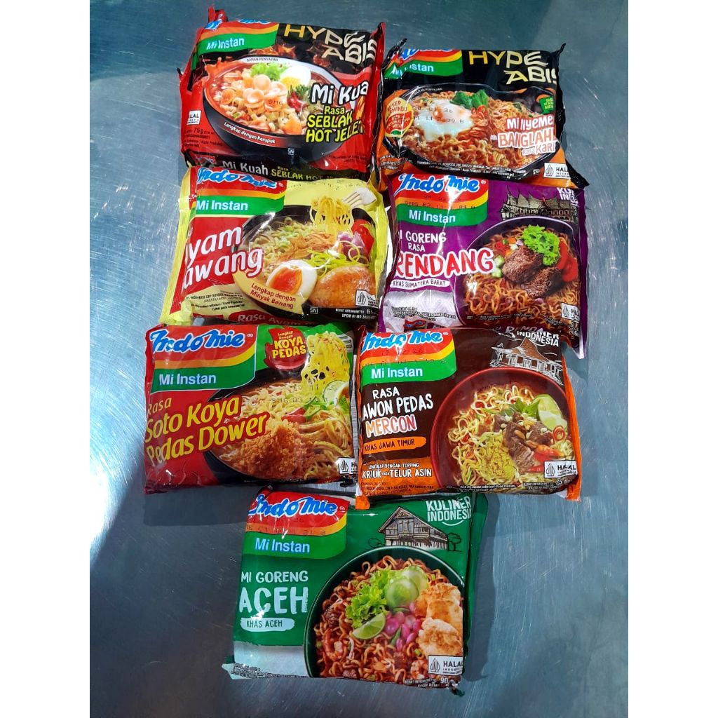 

Indomie goreng dan kuah berbagai macam rasa