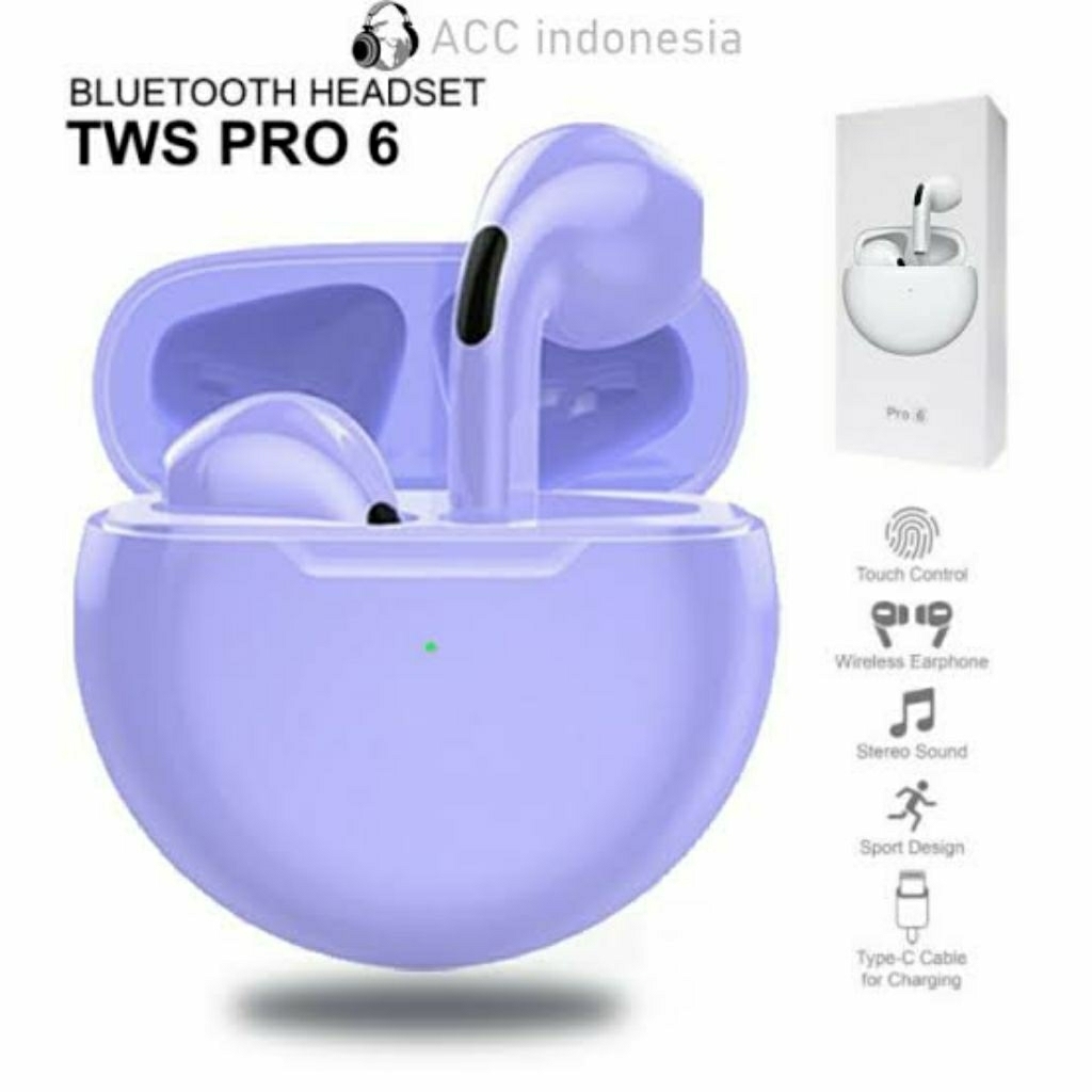 TWS Pro 6 Headset bluetooth