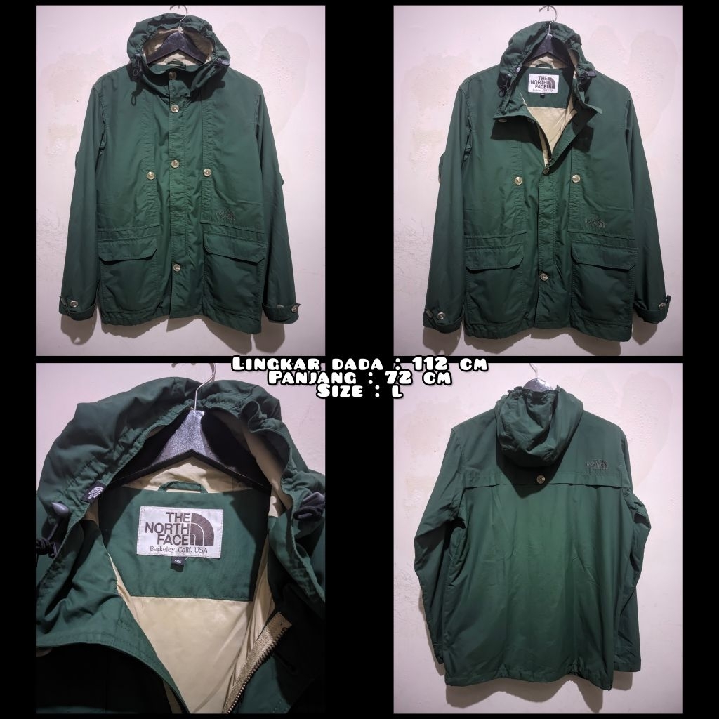 Jaket Outdoor Parka Warna Hijau Army Second Original.
