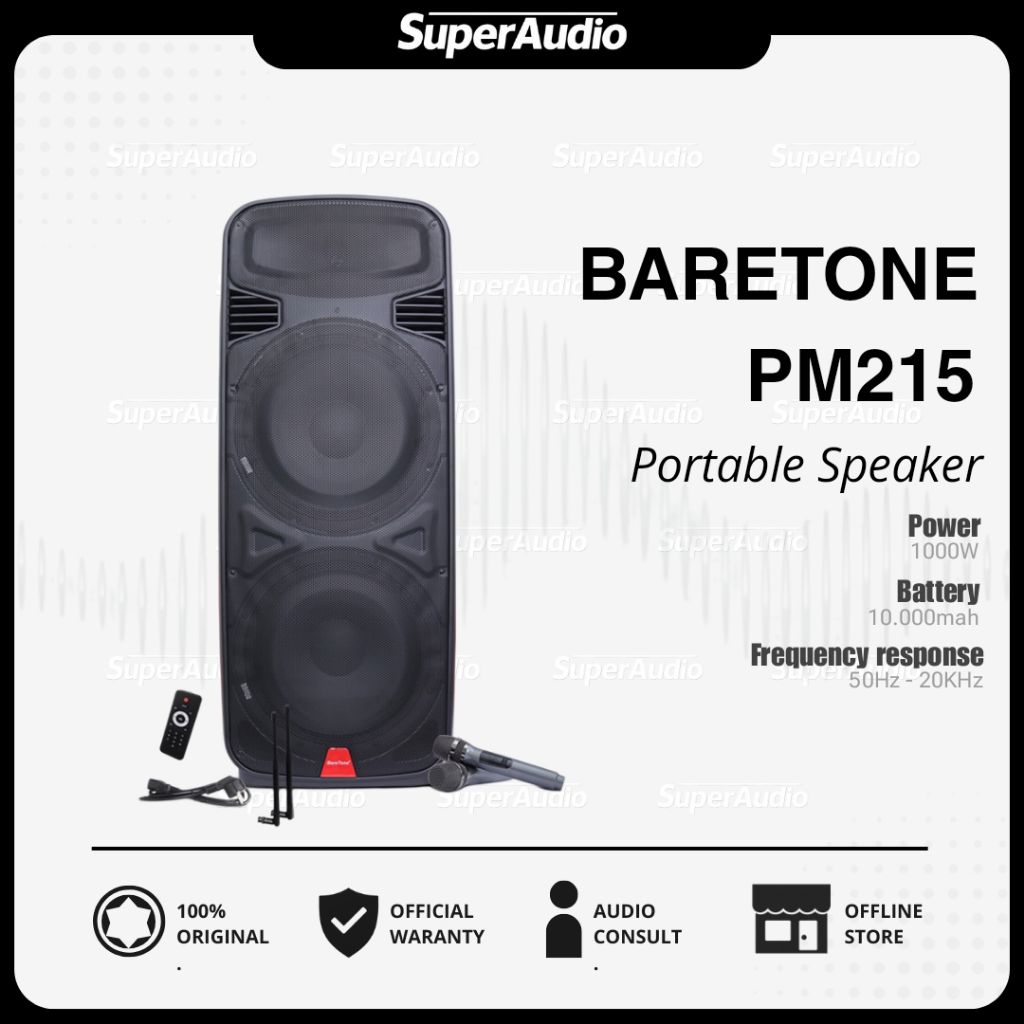 Bareton PM215 Speaker Portable 15 Inch