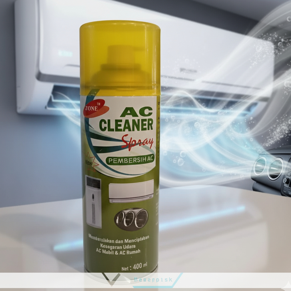 Pembersih AC Mobil & Rumah dengan Disinfektan Zone AC Cleaner Spray 400ml 100% Original Air Conditio