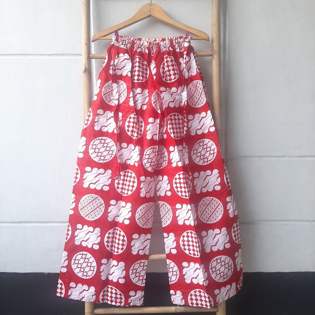 Marikatiq Kulot Batik,Kulot merah putih,kulot merah