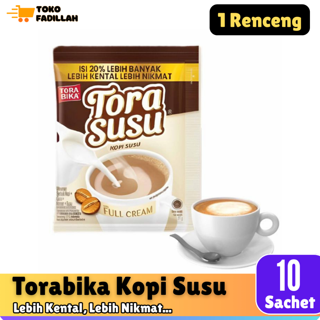 

Kopi Torabika Tora Susu Renceng 31g x 10 Sachet