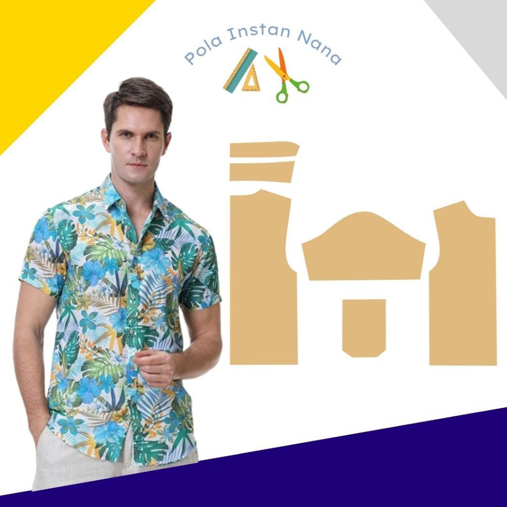 Pola Kemeja Pria Lengan Pendek
