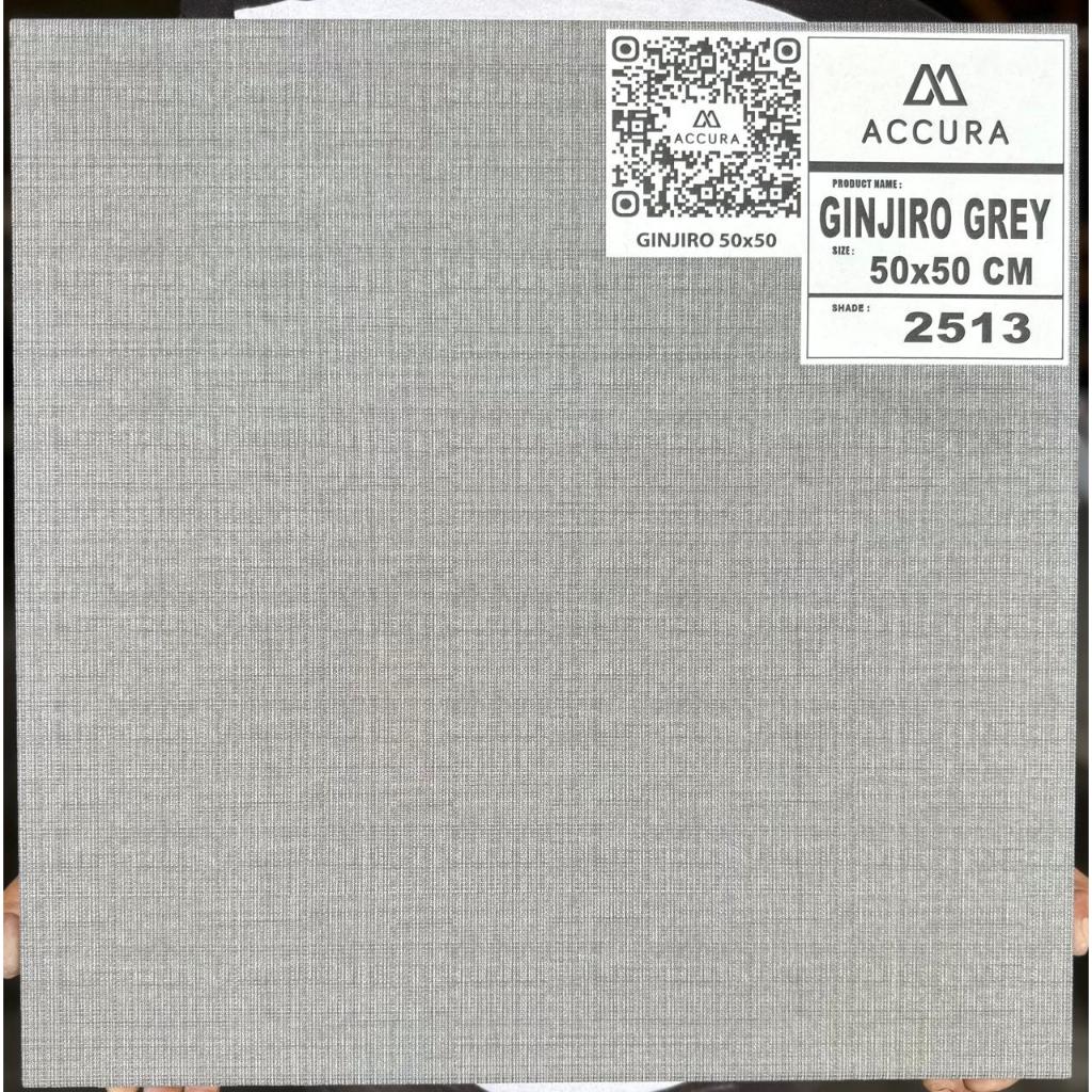 Keramik Lantai Matt Accura Ginjiro Grey Ukuran 50x50 Matt / Kesat / Anti Slip / Kasar (PENGIRIMAN KH