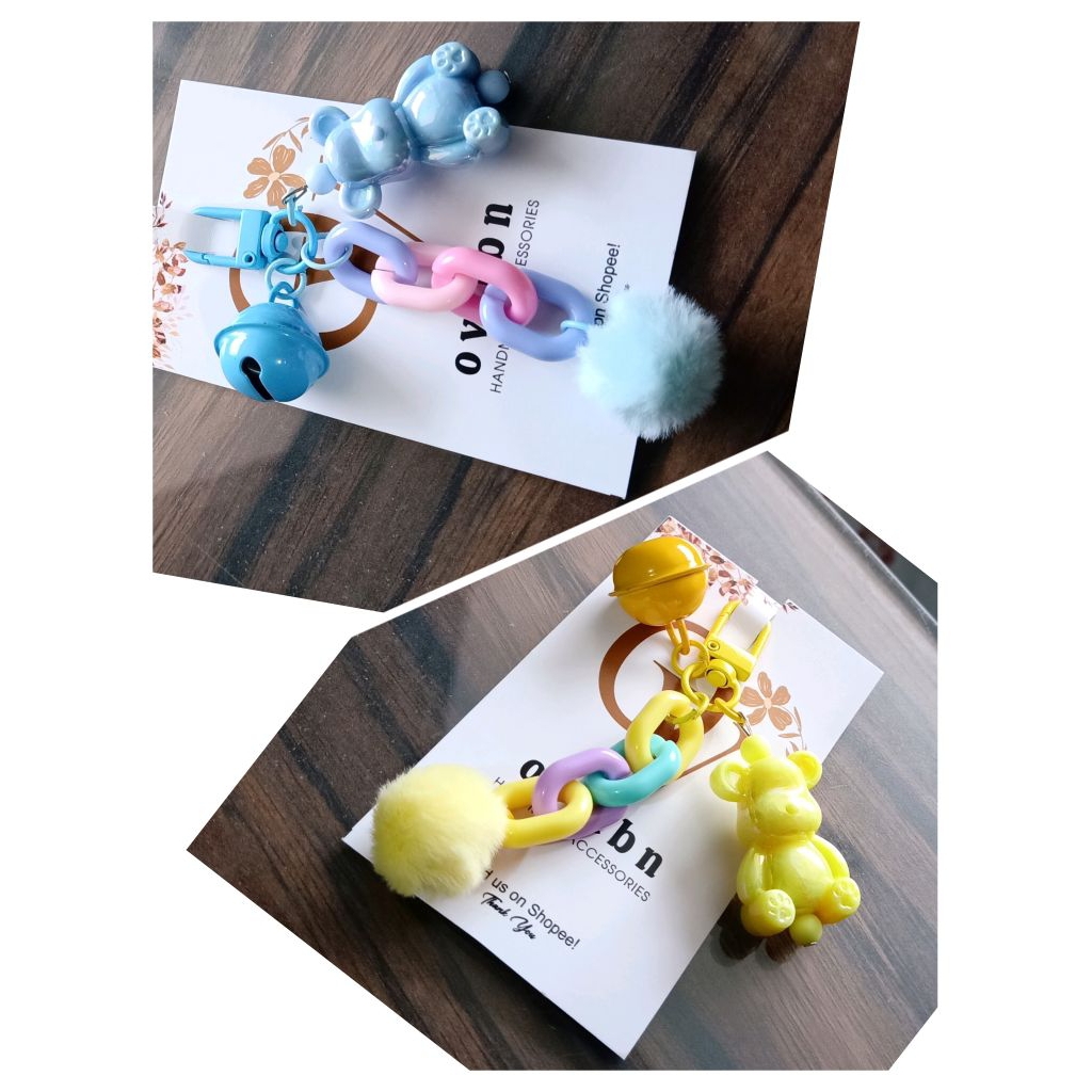 Gantungan tas.clay bear.+ kartu