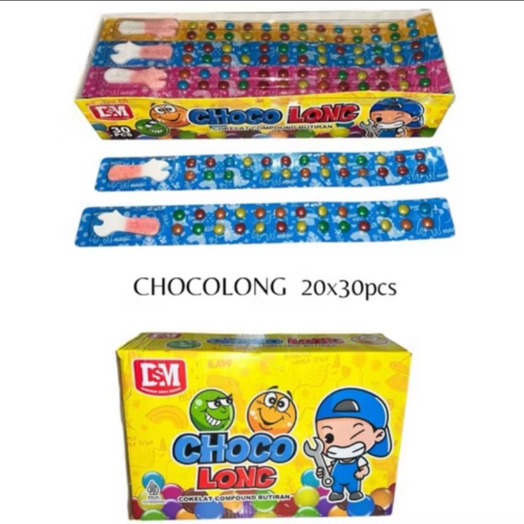 

CHOCO LONG COKELAT COMPOUND BUTIRAN isi 30pcs