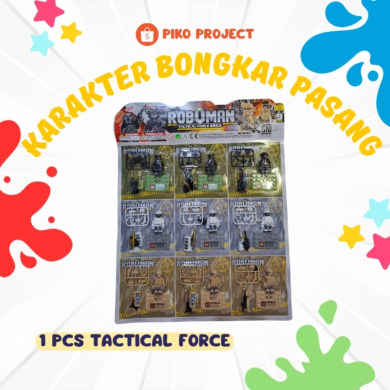 Mainan Anak Brick Block Susun Tactical Force RM007