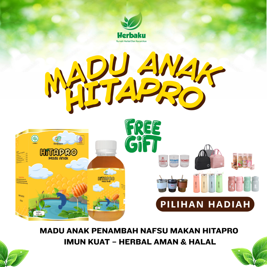 

Madu Hitapro Anak – Madu Pilihan Bunda Cerdas, Tingkatkan Nafsu Makan & Energi, Kaya Vitamin & Enzim Pencernaan