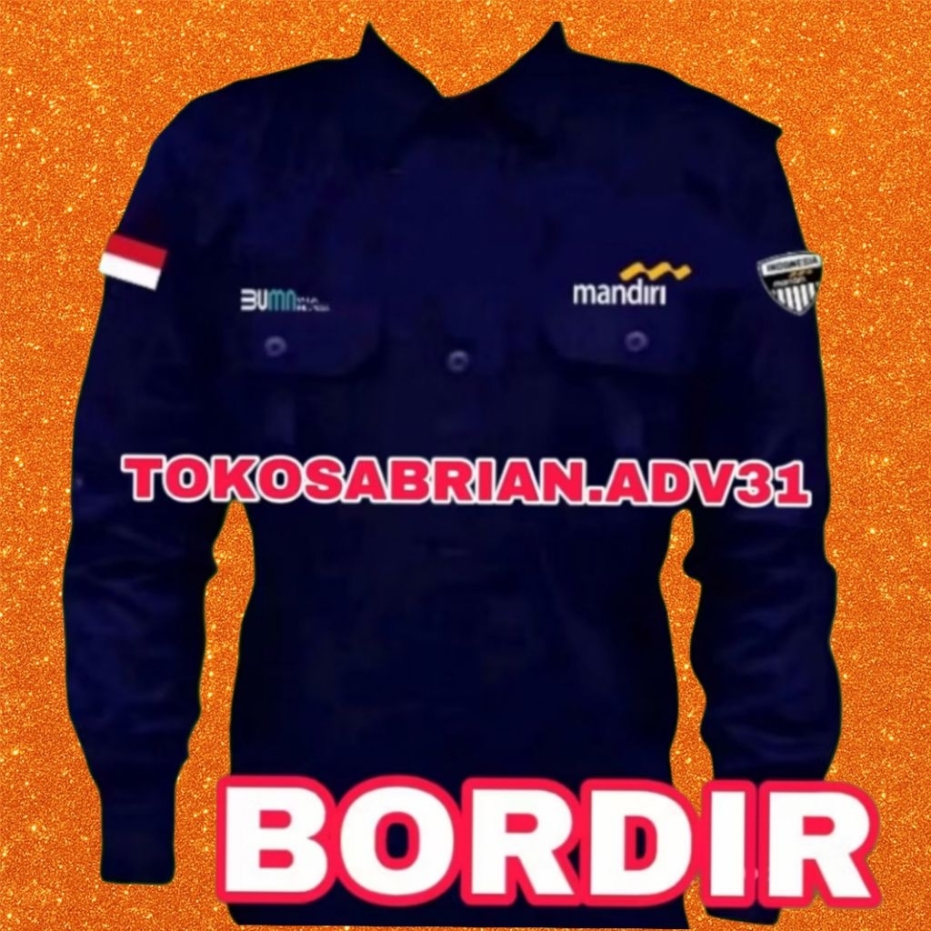 Kemeja Bank Mandiri Baju Bank mandiri Seragam Bank Mandiri Pdh Bank Mandiri PDL Mandiri Kemeja Kerja