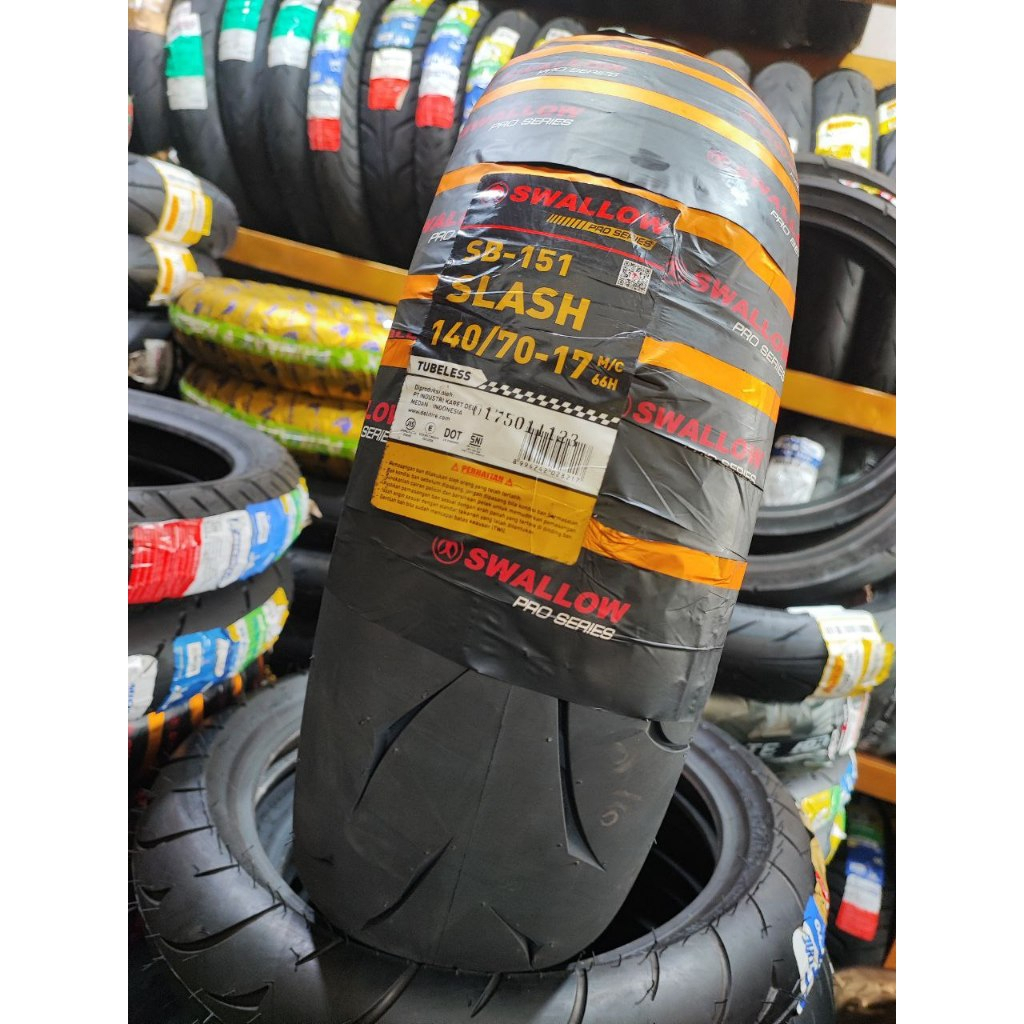 [READY COD] BAN SWALLOW 140/70-17 SLASH TUBELESS Ban Motor GTR 150, CBR, MT09, MX KING 150, VIXION, 