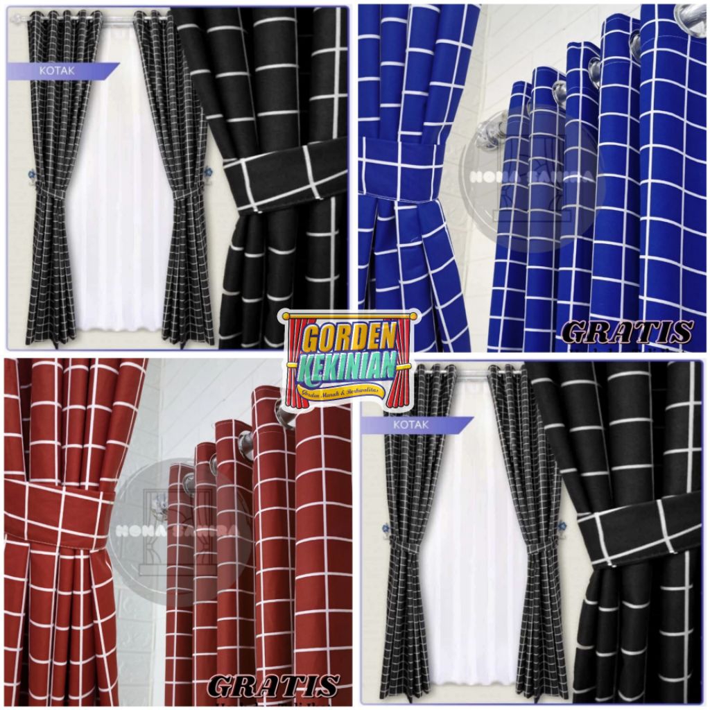 Gorden Motif Kotak Hitam Ring 12 Gorden Kotak Hitam Gorden Kotak Maroon Gorden Kotak Biru Gorden Kot