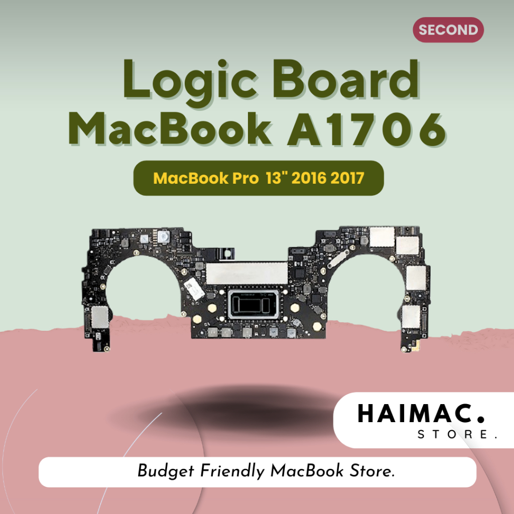 Logic Board A1706 - Macbook Pro 13" 2016 2017 TouchBar RAM 8GB 16 GB Mainboard Mesin