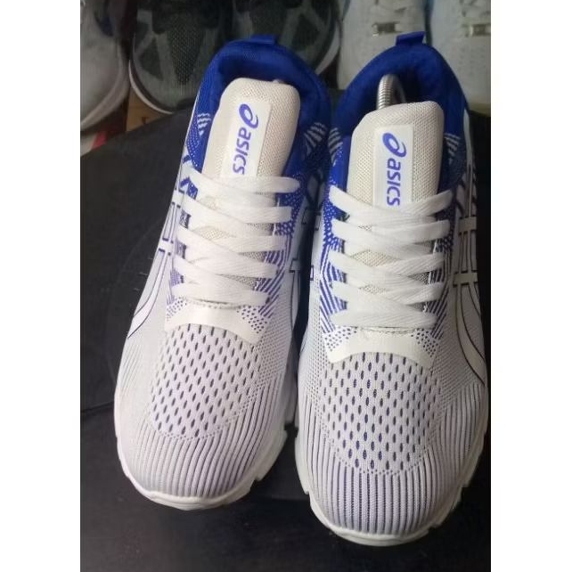 sepatu asics running putih navy