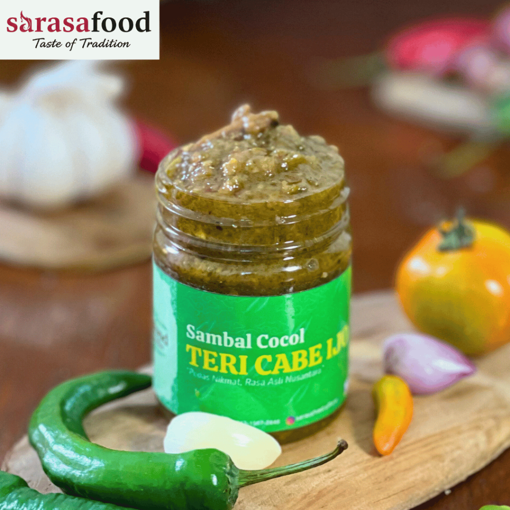 

Sambal Cocol Sarasafood 150 gram - Sambal Teri Cabe Ijo Renyah 150g - Kemasan Baru