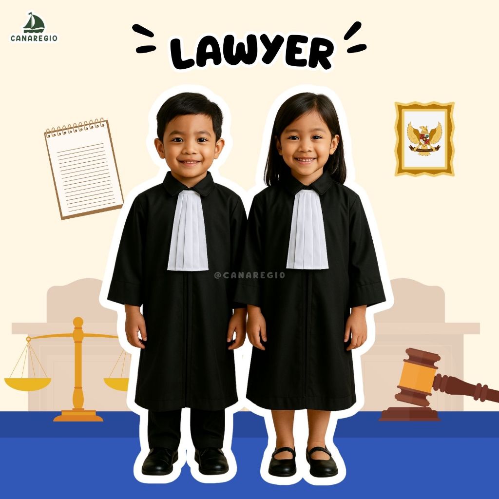 Profesi Anak Lawyer Baju Profesi Anak Lawyer – Kostum Pengacara / Jaksa / Hakim