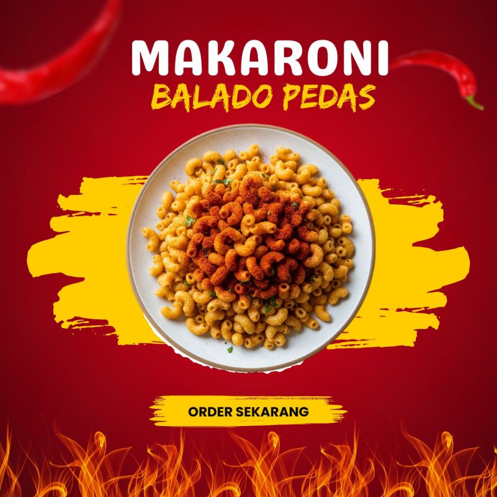 

MAKARONI KRIUK BALADO PEDAS MANIS 250 GRAM – MAKARONI BANTAT RASA BALADO PEDAS MANIS UKURAN 250 GRAM