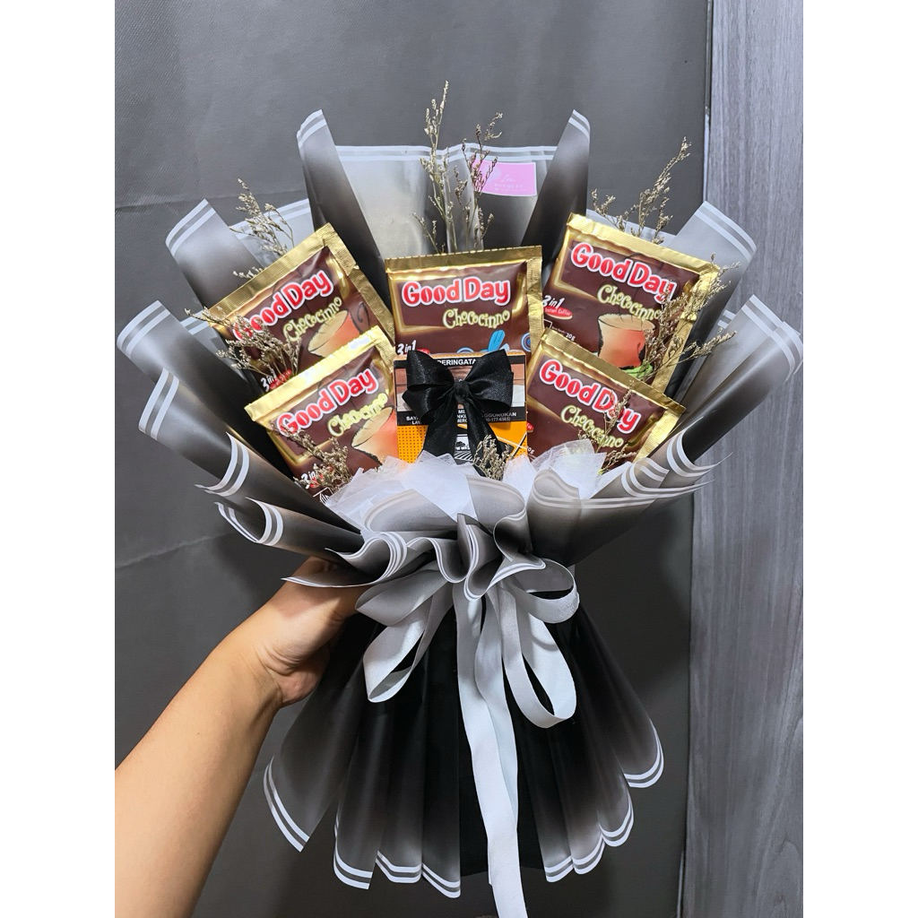 Buket Kopi Sachet Good Day ( Tanpa Rokok ) Hadiah Unik untuk Ulang Tahun, Wisuda, Pacar, Sahabat