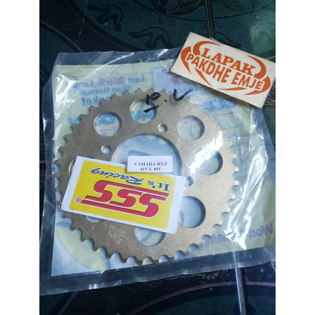GEAR BELAKANG SSS 415 40 RXZ RXS RX KING JUPITER Z JUPITER 110 MX NJMX NEW MX FIZR FORCE ALFA VEGA R