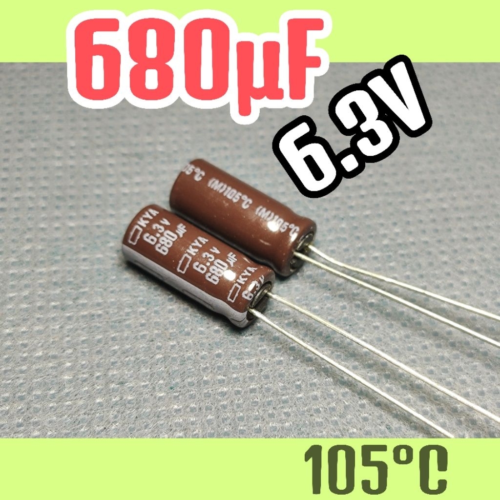 Kapasitor capasitor elko elco 6.3v 6,3v 680uf 6.3v 680 uf 6,3 v 6.3 volt ORIGINAL
