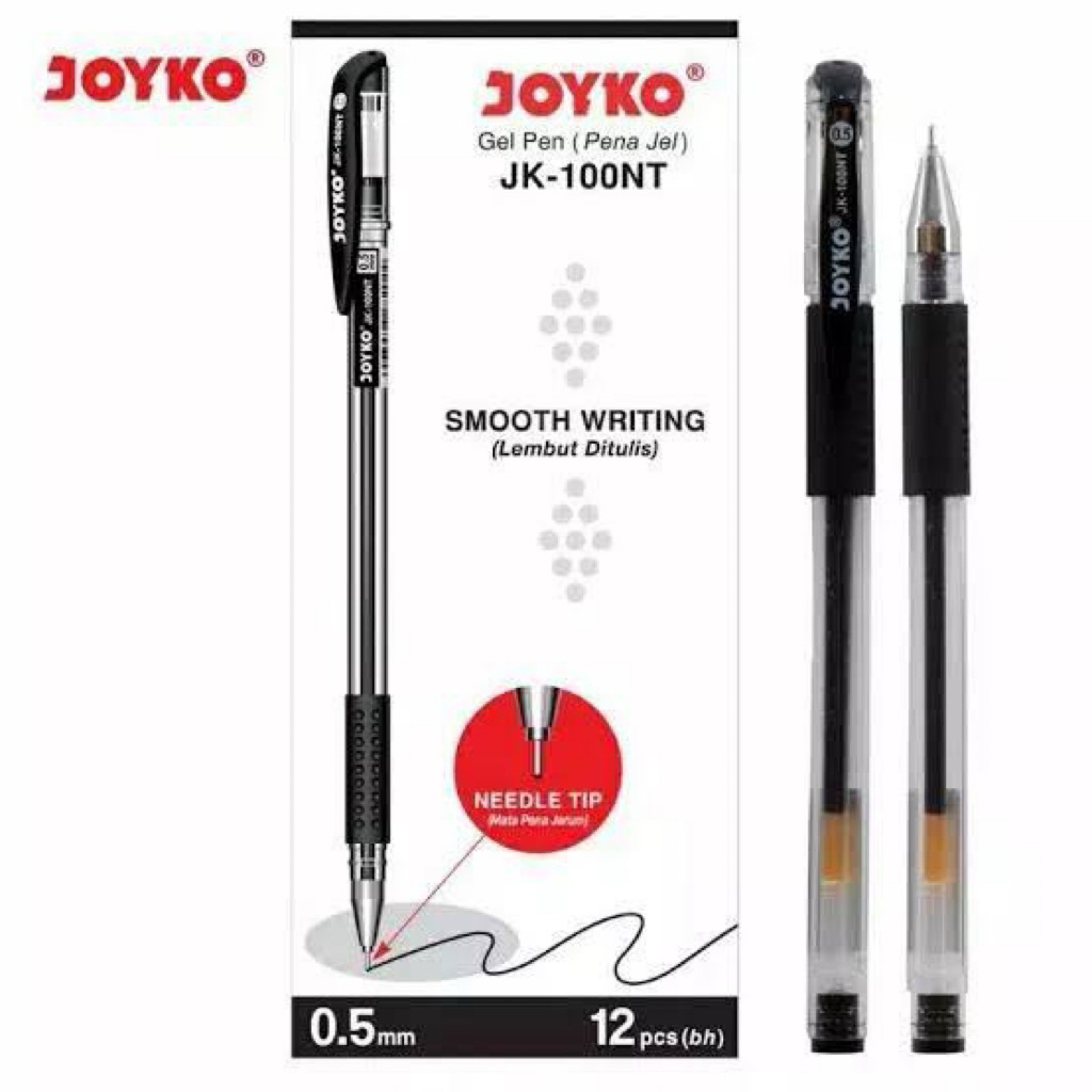 

[ 1 Lusin ] JOYKO JK-100 NT / BOLPEN / PENA / GEL PEN / JK 100 NT Mata Pena Tajam
