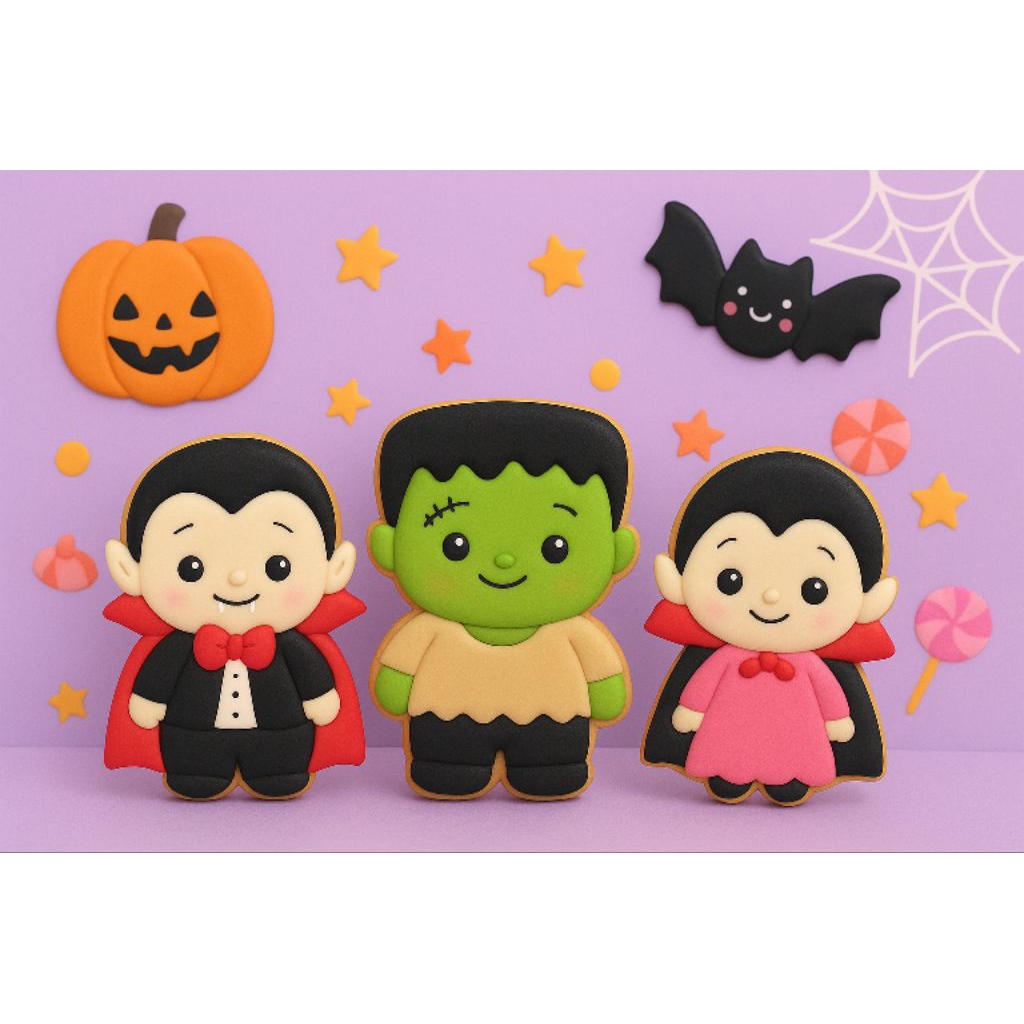 CUSTOM COOKIE- KUKIS HIAS - KUKIS HIAS KARAKTER - KUKIS KARAKTER LUCU - KUKIS HELLOWEEN