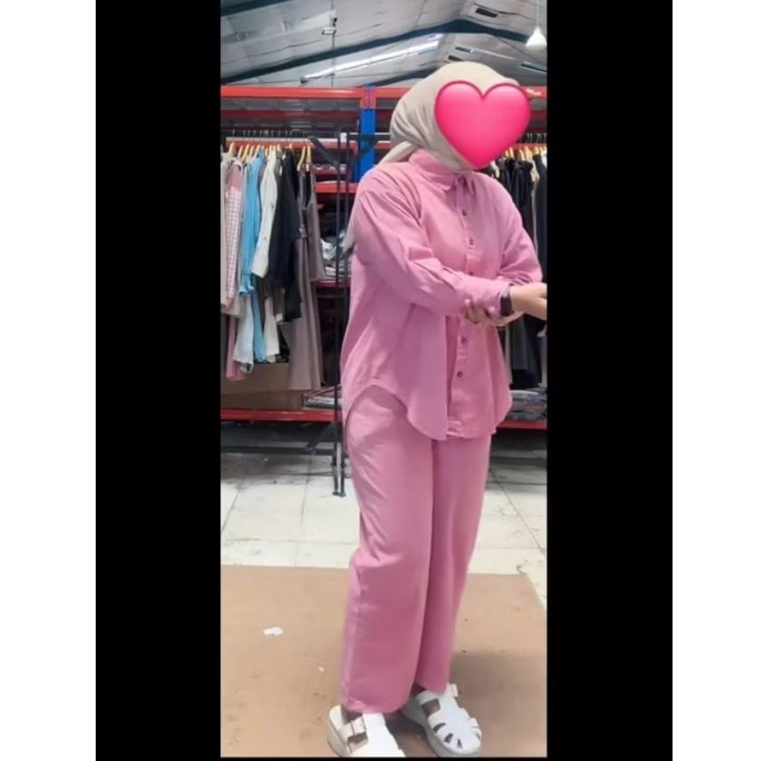 Ready COD ✅ Sekali CO Dapat Setelan Tunik Kirana/Rayon Plisket Celana Kulot Knit || Setelan Fashion 