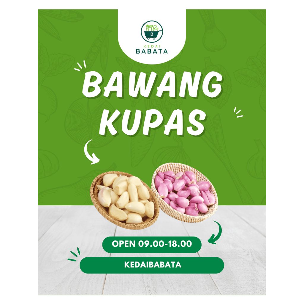 

Bawang Merah Bawang Putih Kupas 250gr Kedai Babata Padang