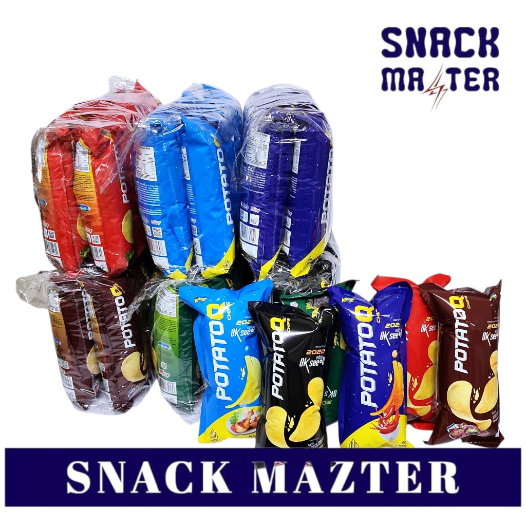 

Potato Q Chips Keripik Kentang PACK - Netto 28gr x 10 bks