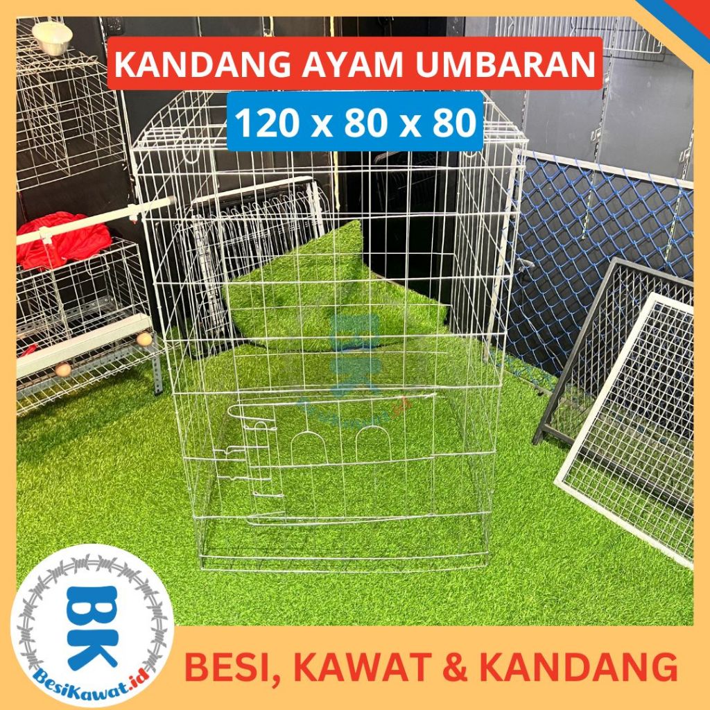 Kandang Ayam Umbaran 120 x 80 | Bahan Galvanis Tahan Karat