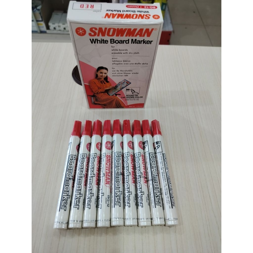 

Spidol Snowman Whiteboard BG-12 Merah (pcs)