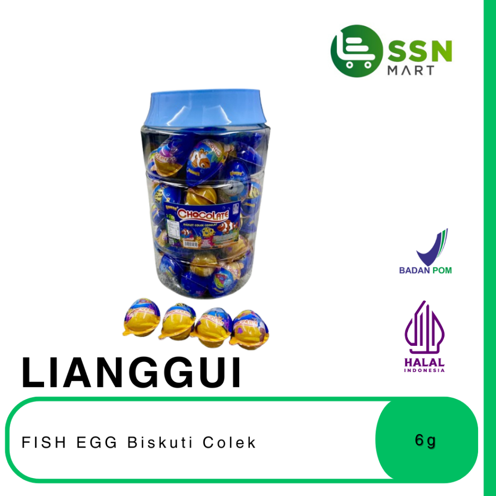 

SSNMart Lianggui FISH EGG Biskuti Colek 6g