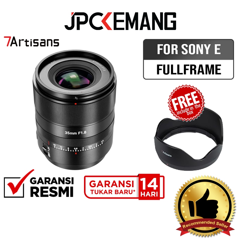 7Artisans AF 35mm f1.8 for Sony FE FullFrame Lens 7Artisan 35 mm f/1.8 Garansi Resmi