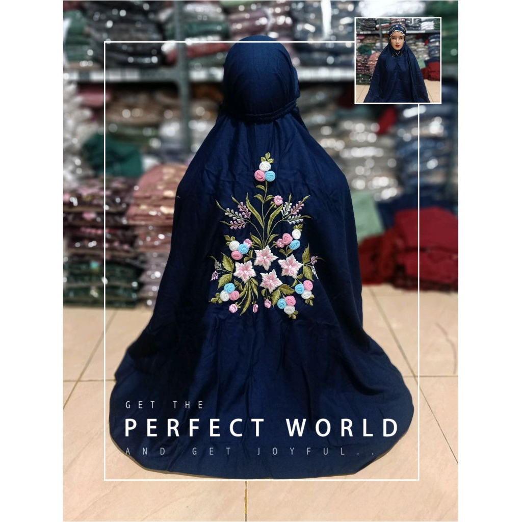 MUKENAH RAYON BORDIR TILE PUNGGUNG MUKENAH DEWASA MUKENAH RAYON MUKENAH BORDIR