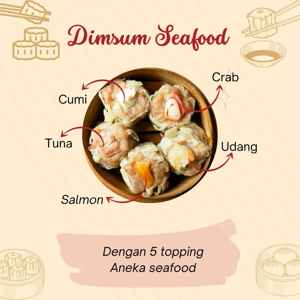 

Dimsum Ayam toping seafood isi 10 pcs (frozen)