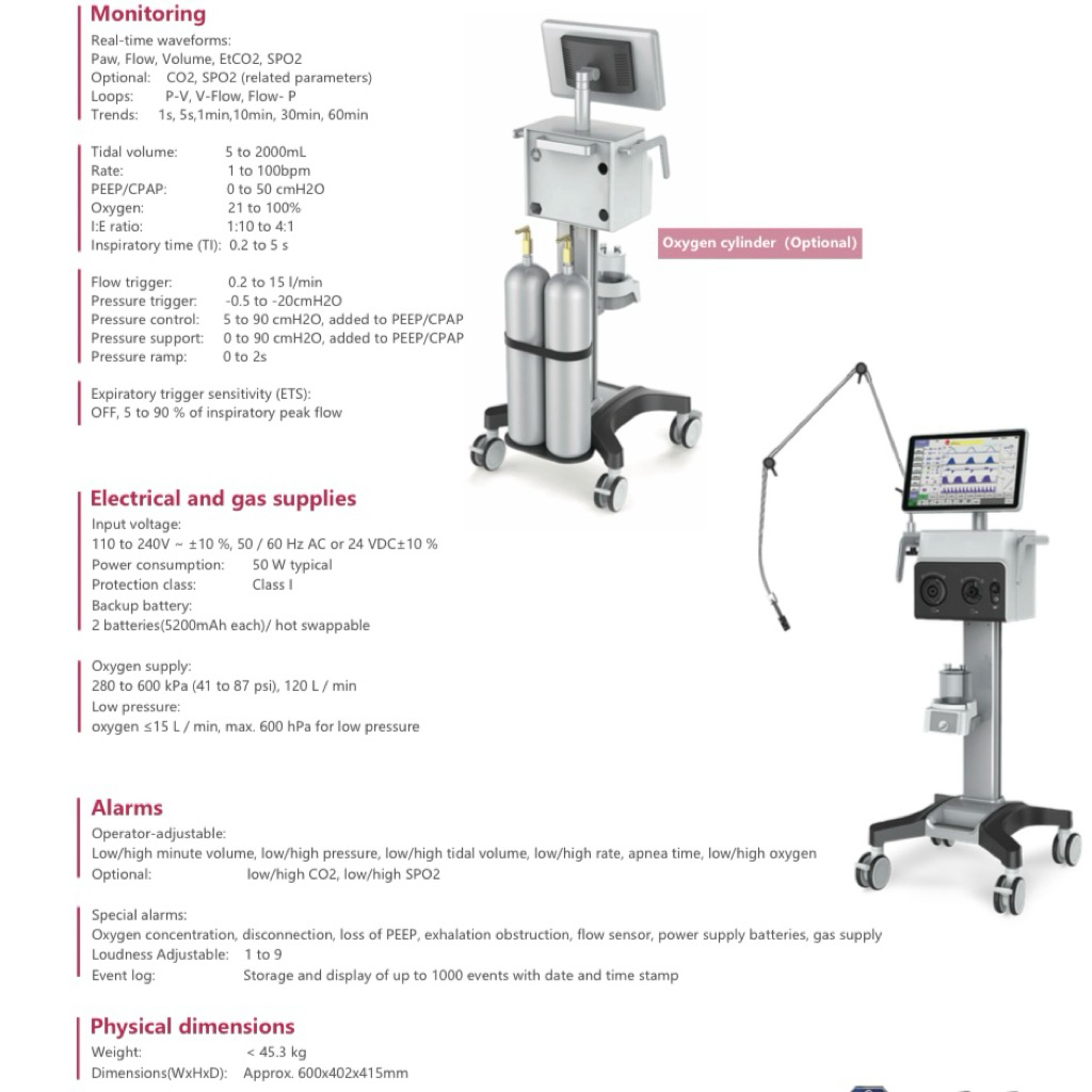 VENTILATOR ICU CRIUS V6 / ICU Ventilator V6 Northern