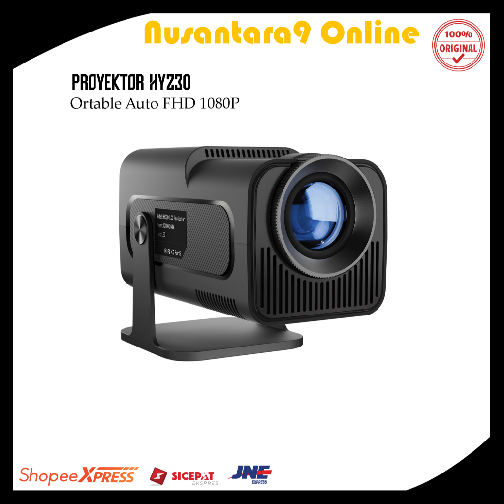 Proyektor HY320 Mini Portable Auto Keystone FHD 1080P Smart Infocus LED Proyektor