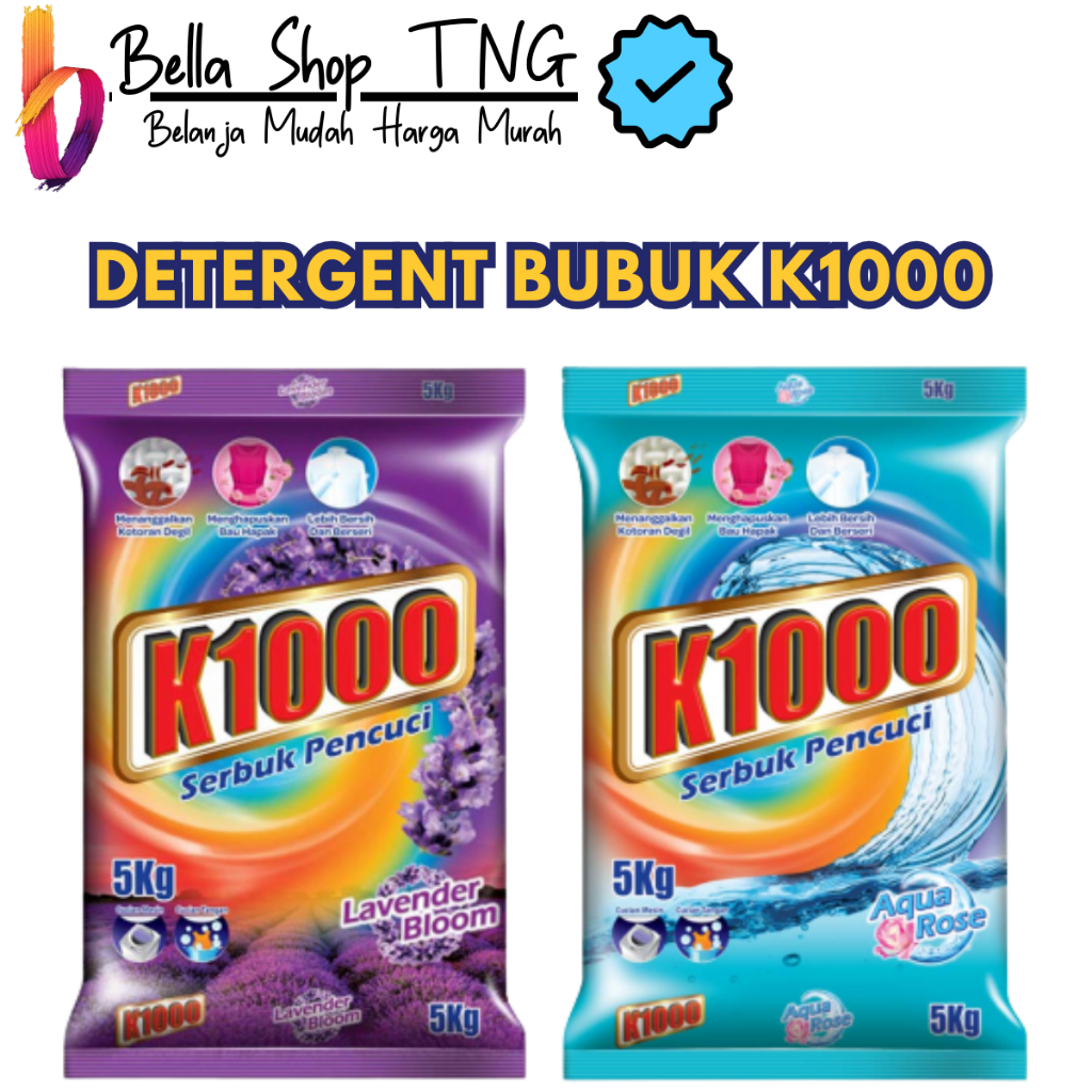 Deterjen Bubuk K1000 Lavender Bloom Aqua Rose 5 kg