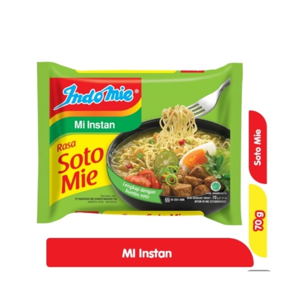 

Indomie Mi Instan Soto Mie 70 g