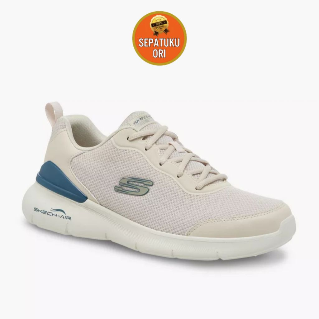 SEPATU (45/29cm) SKECHERS PRIA SKECH AIR DYNAMIGHT 2.0-DURROS OFF WHITE BLUE 232970/OWBL